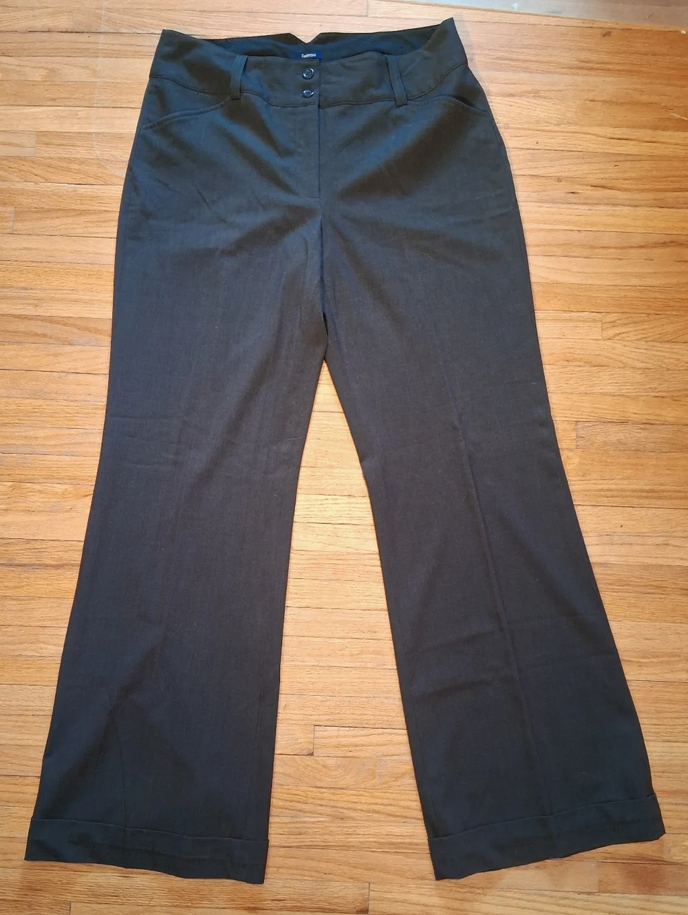 Reitmans Charcoal Gray Wide-Leg Dress Pants 4499 - Picture 2 of 7